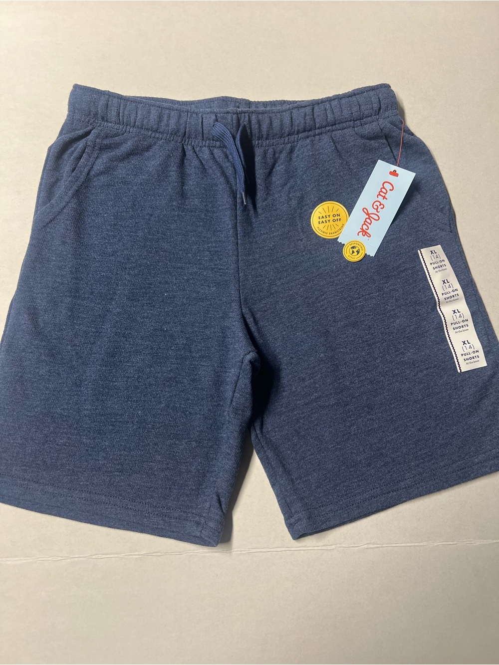 Cat & Jack Kid’s Navy Blue Elastic Waist Shorts with Pockets Size XL(14)